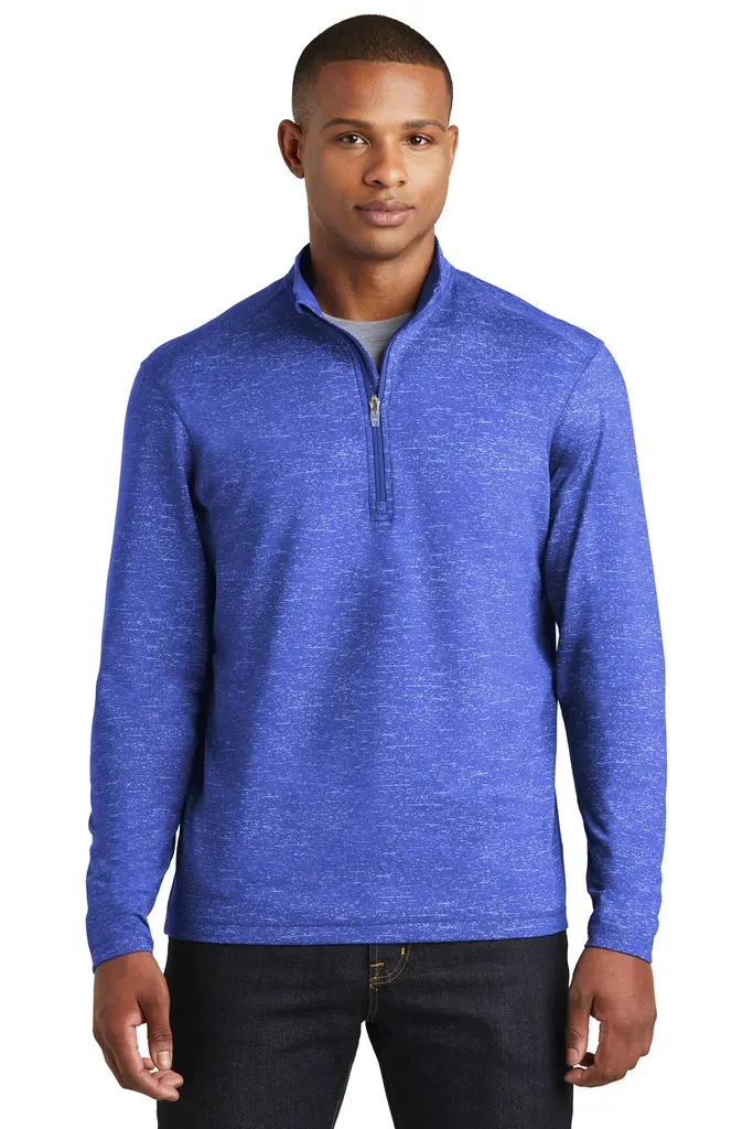 Sport-Tek ® Sport-Wick ® Stretch Reflective Heather 1/2-Zip Pullover. ST855 - additional view 1