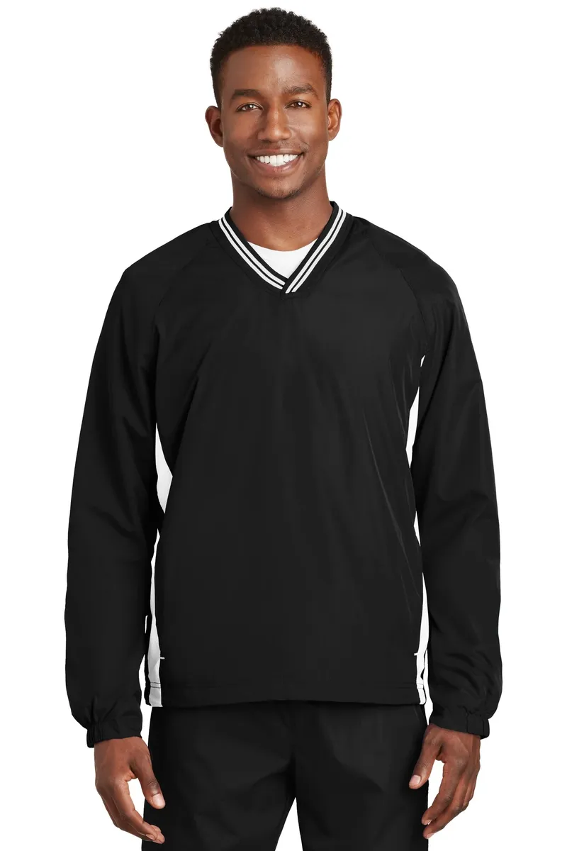 Sport-Tek® Tipped V-Neck Raglan Wind Shirt. JST62 - additional view 10