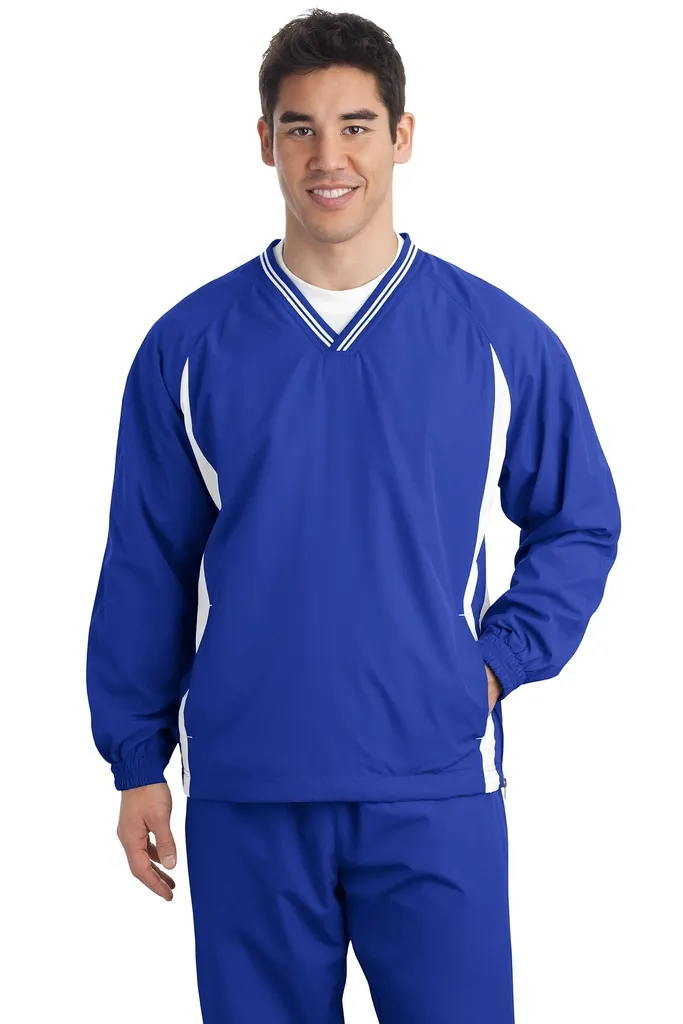 Sport-Tek® Tipped V-Neck Raglan Wind Shirt. JST62 - additional view 6