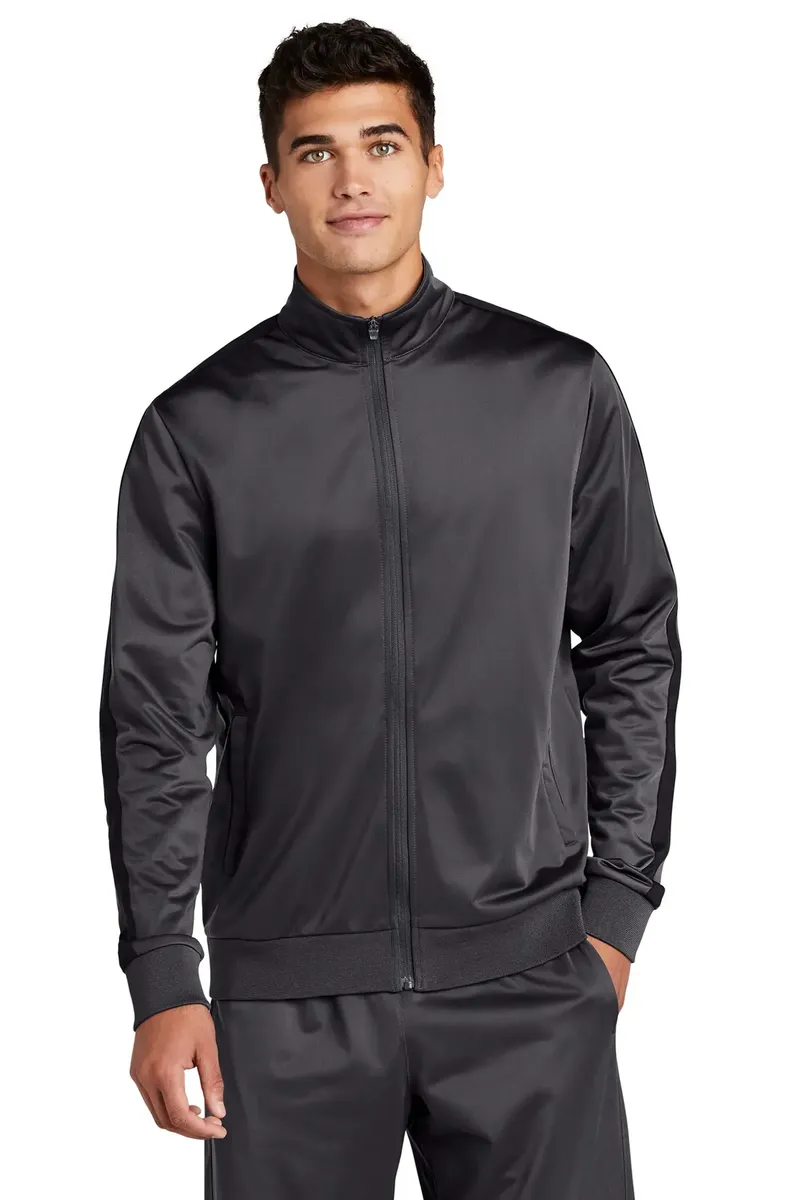 Sport-Tek ® Tricot Sleeve Stripe Track Jacket. JST94 - additional view 3