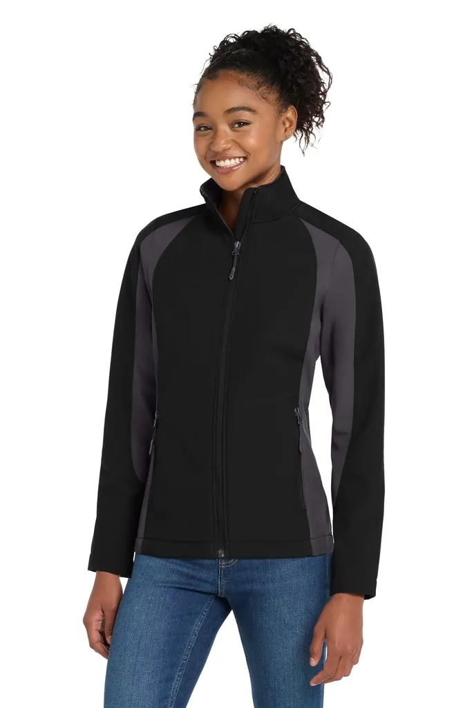 Sport-Tek® Women's Colorblock Soft Shell Jacket. LST970