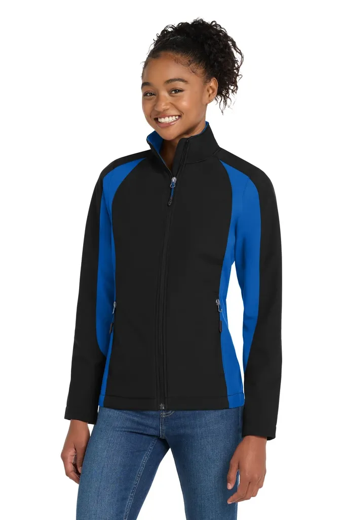 Sport-Tek® Women's Colorblock Soft Shell Jacket. LST970 - additional view 2
