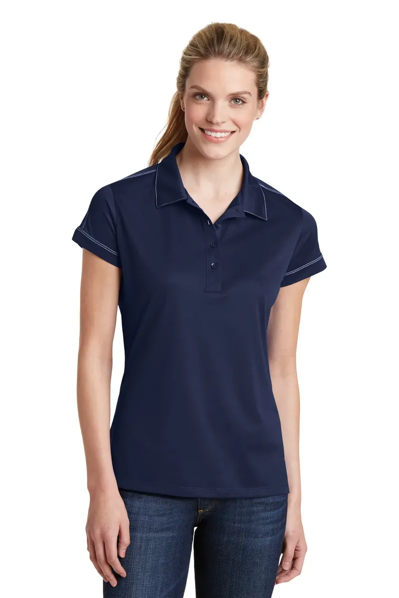 Sport-Tek® Women's Contrast Stitch Micropique Sport-Wick® Polo. LST659 - additional view 4