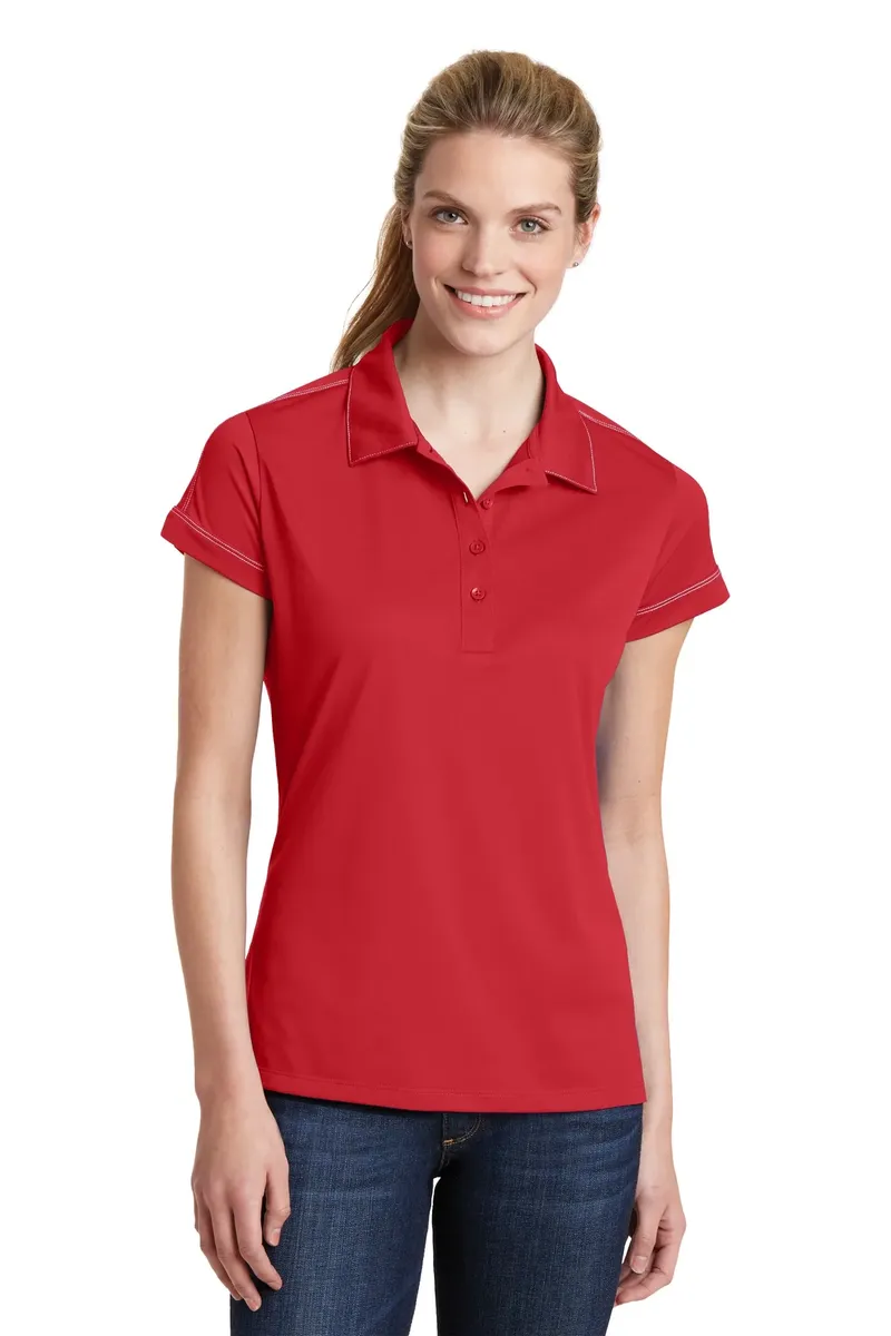Sport-Tek® Women's Contrast Stitch Micropique Sport-Wick® Polo. LST659 - additional view 1