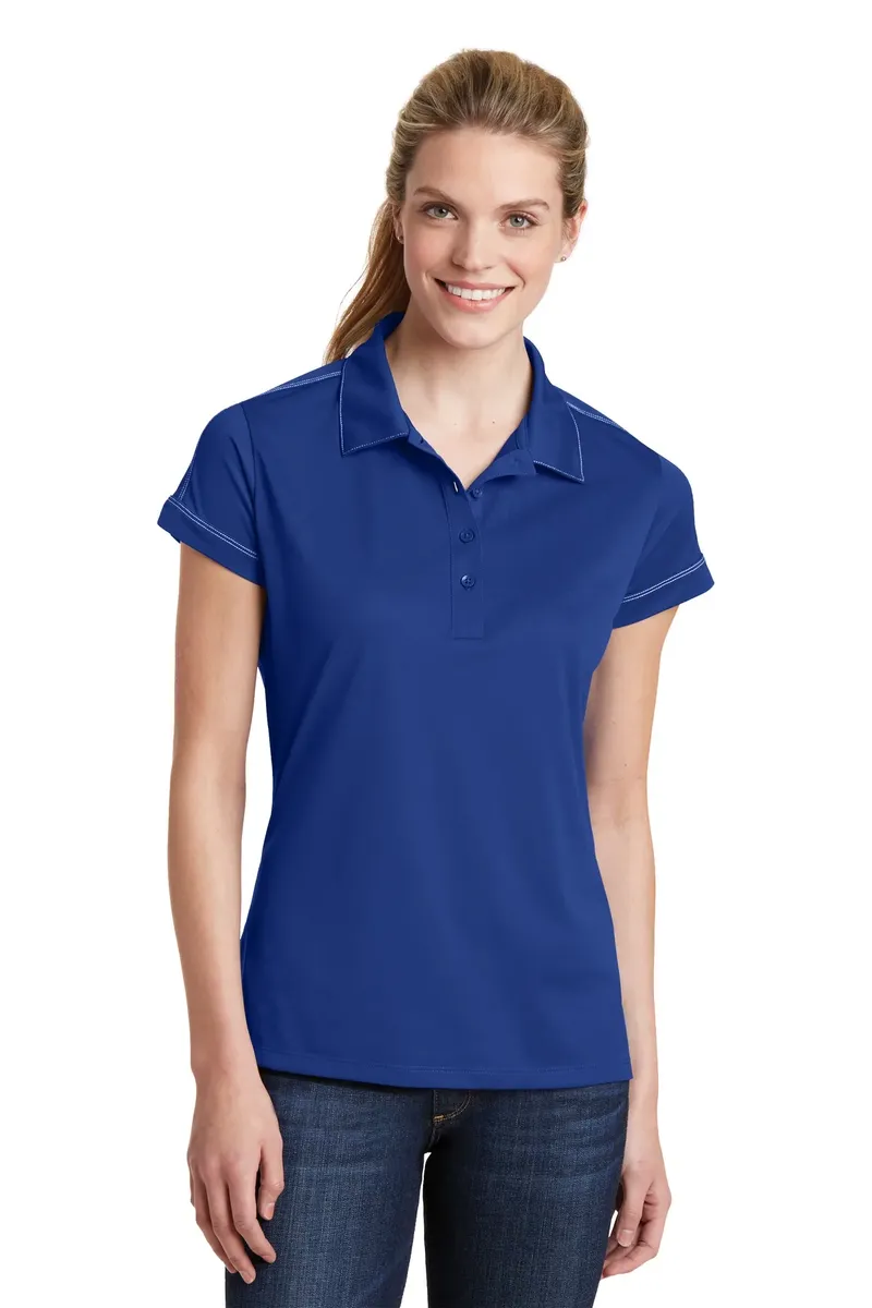 Sport-Tek® Women's Contrast Stitch Micropique Sport-Wick® Polo. LST659 - additional view 5