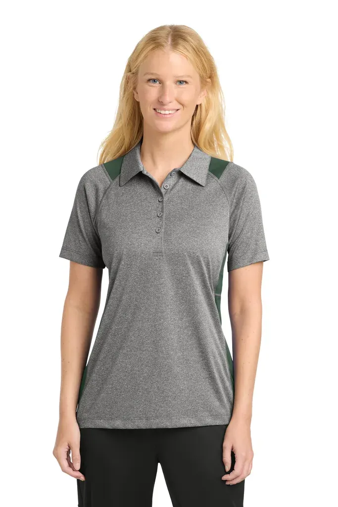 Sport-Tek® Women's Heather Colorblock Contender Polo. LST665 - additional view 7