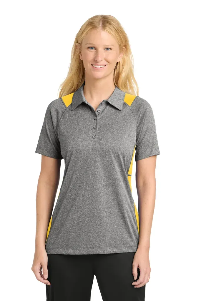 Sport-Tek® Women's Heather Colorblock Contender Polo. LST665 - additional view 4