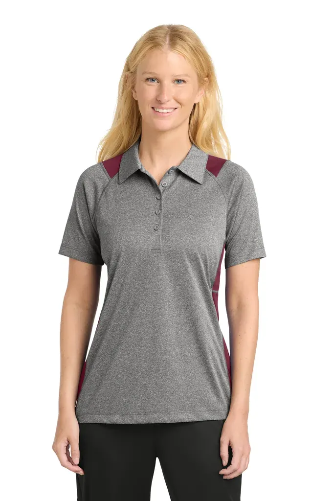 Sport-Tek® Women's Heather Colorblock Contender Polo. LST665 - additional view 1
