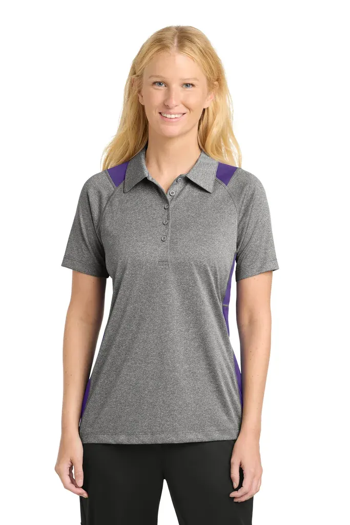 Sport-Tek® Women's Heather Colorblock Contender Polo. LST665 - additional view 9