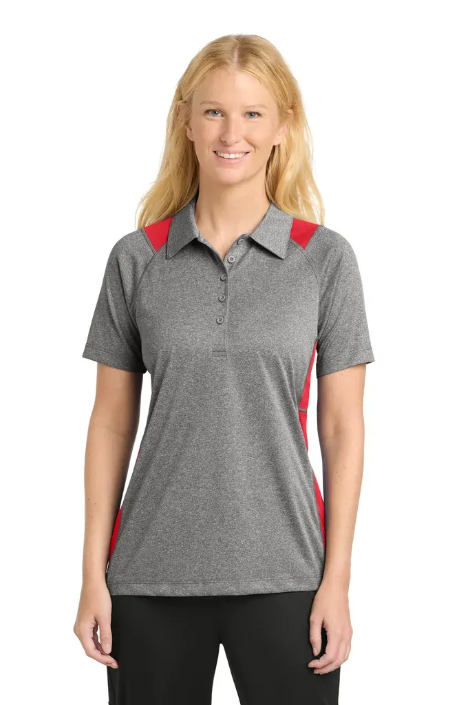 Sport-Tek® Women's Heather Colorblock Contender Polo. LST665