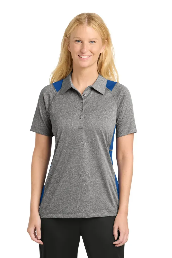 Sport-Tek® Women's Heather Colorblock Contender Polo. LST665 - additional view 11