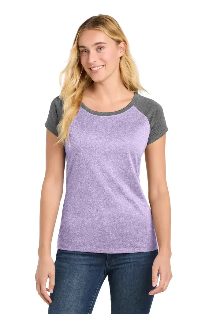 Sport-Tek ® Women's Heather-On-Heather Contender  Scoop Neck Tee. LST362 - additional view 4