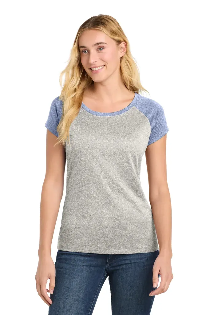 Sport-Tek ® Women's Heather-On-Heather Contender  Scoop Neck Tee. LST362 - additional view 6