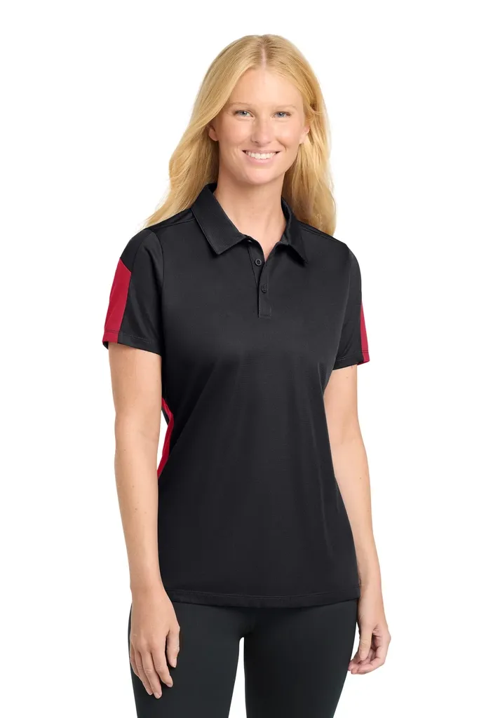 Sport-Tek® Women's PosiCharge® Active Textured Colorblock Polo. LST695 - additional view 6