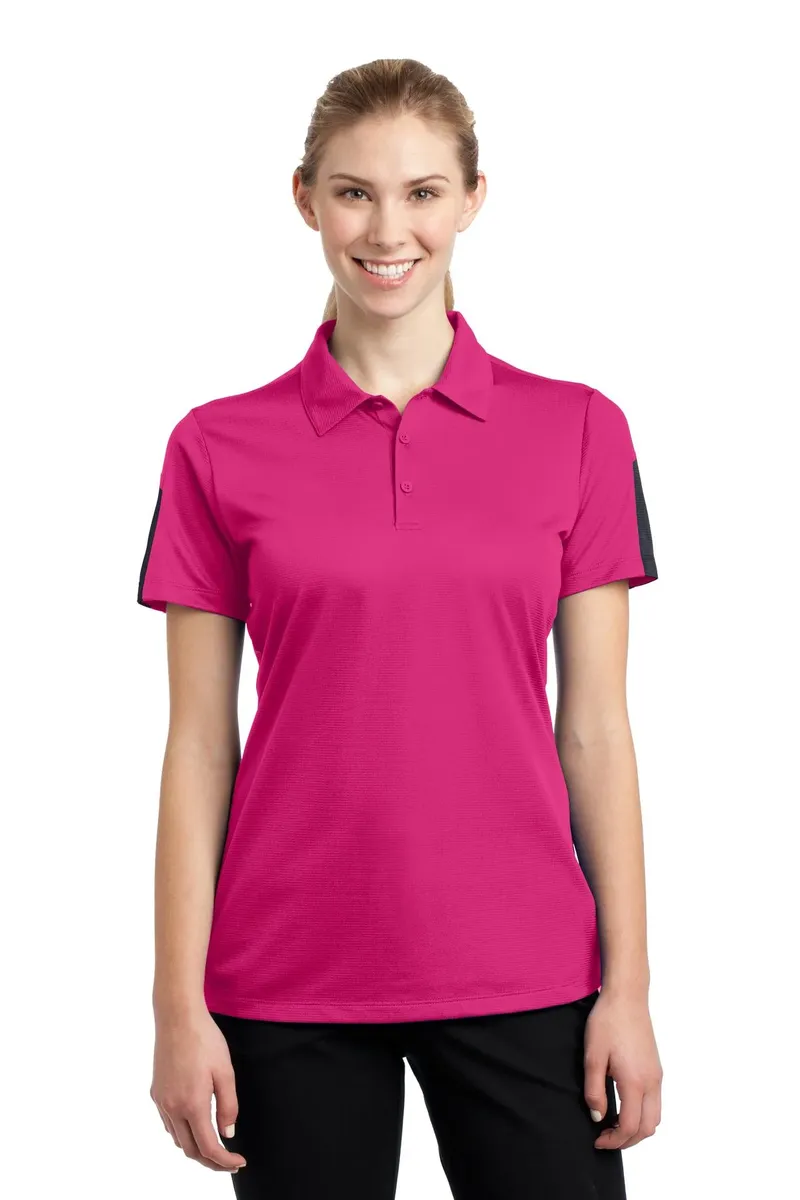 Sport-Tek® Women's PosiCharge® Active Textured Colorblock Polo. LST695 - additional view 1