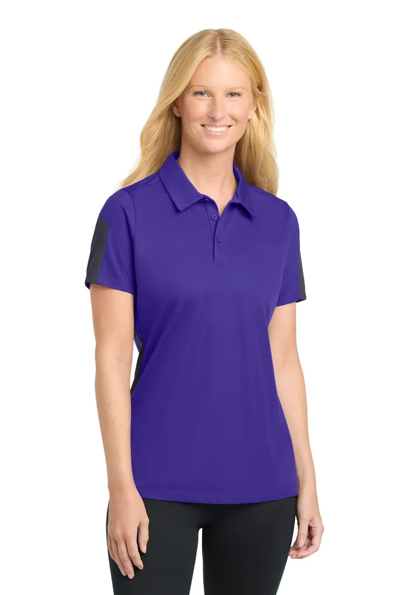 Sport-Tek® Women's PosiCharge® Active Textured Colorblock Polo. LST695 - additional view 3