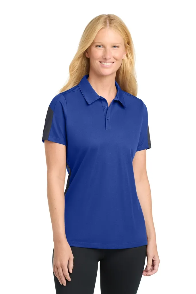 Sport-Tek® Women's PosiCharge® Active Textured Colorblock Polo. LST695 - additional view 4