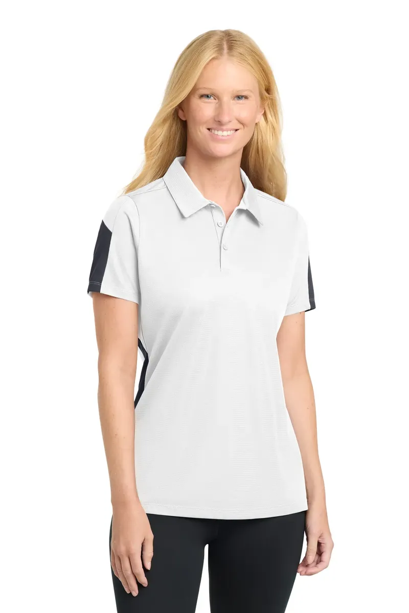 Sport-Tek® Women's PosiCharge® Active Textured Colorblock Polo. LST695