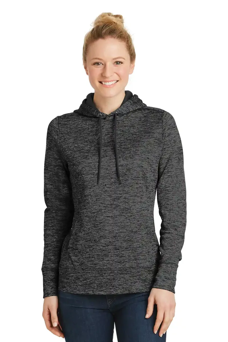 Sport-Tek® Women's PosiCharge® Electric Heather Fleece Hooded Pullover. LST225 - additional view 1