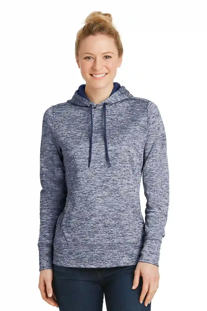Sport-Tek® Women's PosiCharge® Electric Heather Fleece Hooded Pullover. LST225 - additional view 5
