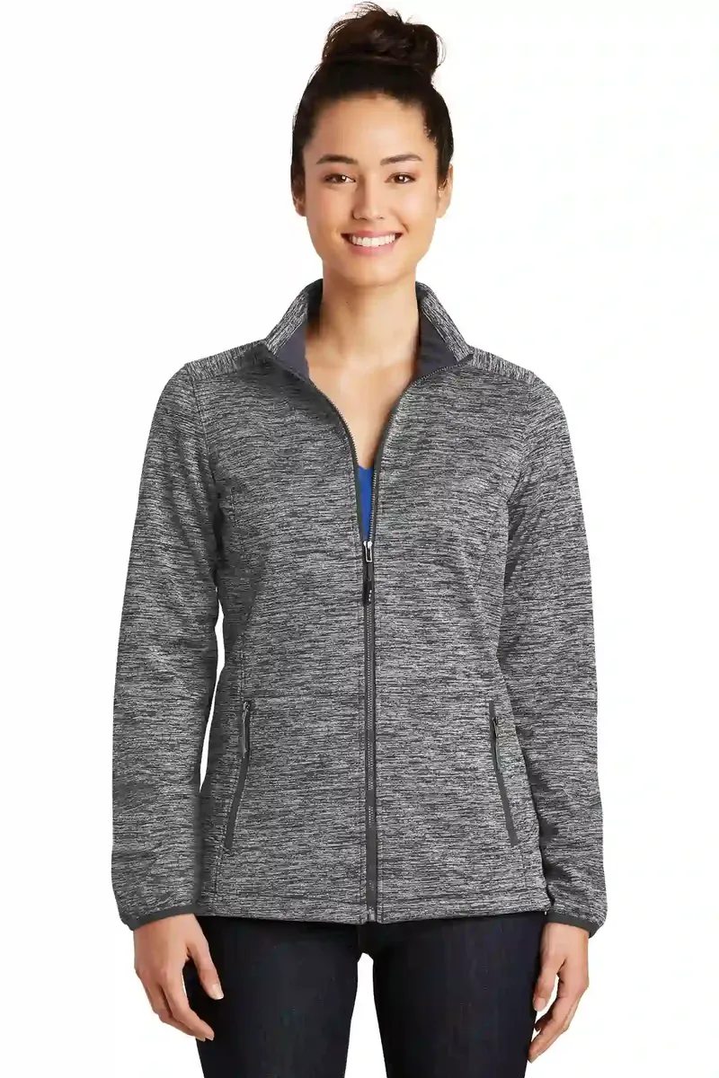 Sport-Tek® Women's PosiCharge® Electric Heather Soft Shell Jacket. LST30 - additional view 1