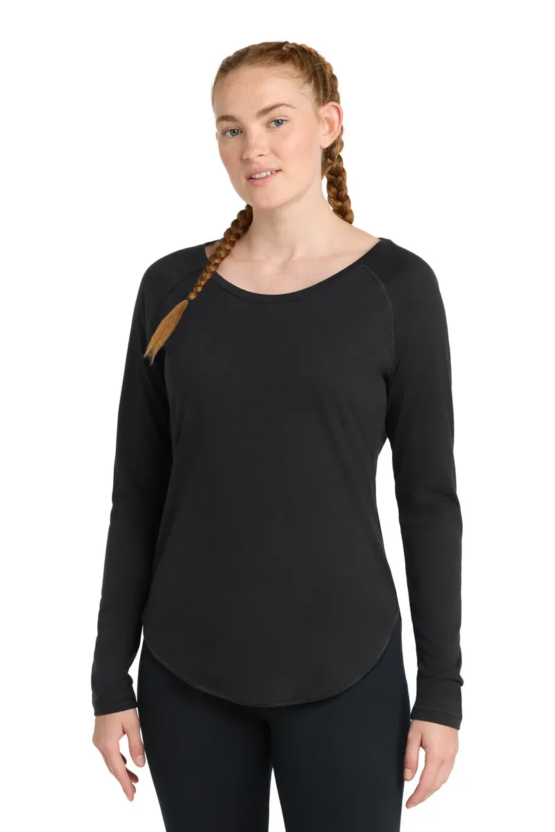 Sport-Tek ® Women's PosiCharge ® Long Sleeve Tri-Blend Wicking Scoop Neck Raglan Tee LST400LS - additional view 10
