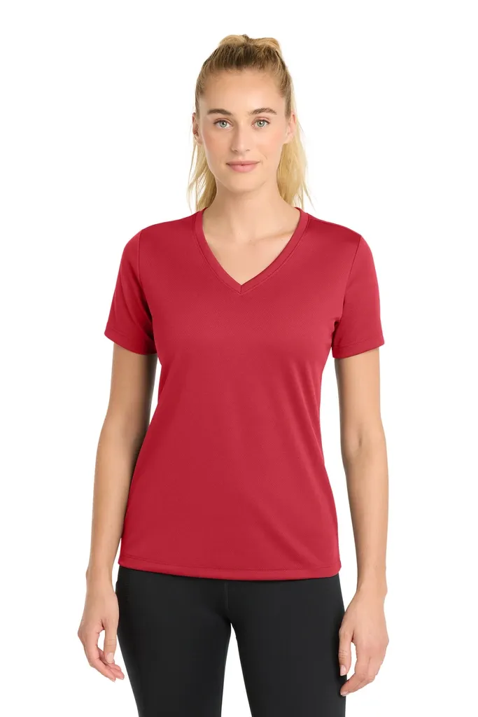 Sport-Tek® Women's PosiCharge® RacerMesh® V-Neck Tee. LST340 - additional view 4