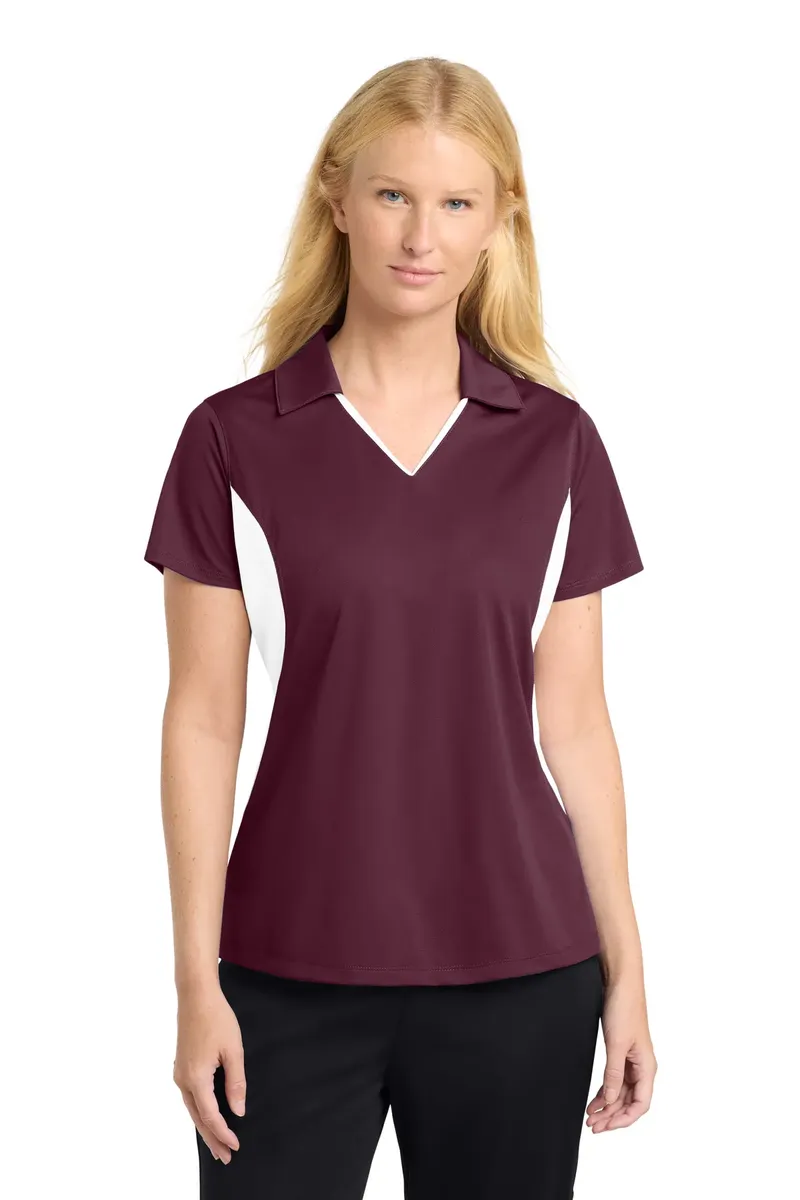 Sport-Tek® Women's Side Blocked Micropique Sport-Wick® Polo. LST655 - additional view 4