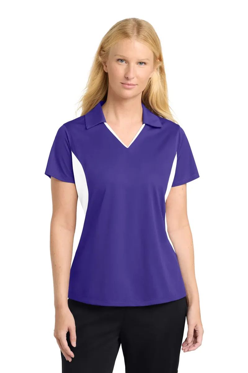 Sport-Tek® Women's Side Blocked Micropique Sport-Wick® Polo. LST655 - additional view 2