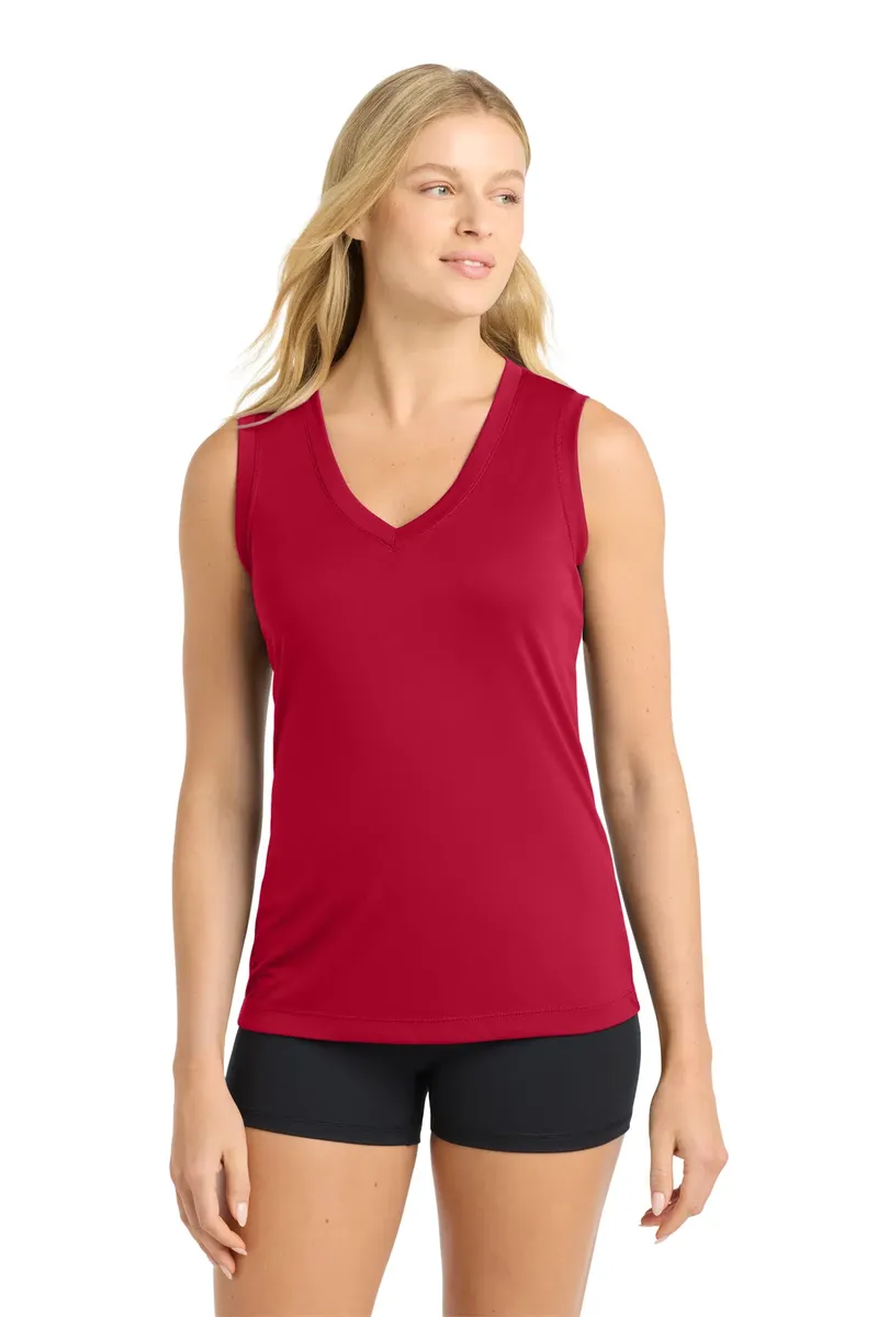 Sport-Tek® Women's Sleeveless PosiCharge® Competitor V-Neck Tee. LST352 - additional view 3