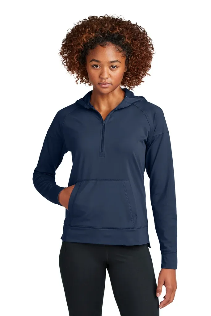 Sport-Tek® Women's Sport-Wick® Stretch 1/2-Zip Hoodie LST856 - additional view 2