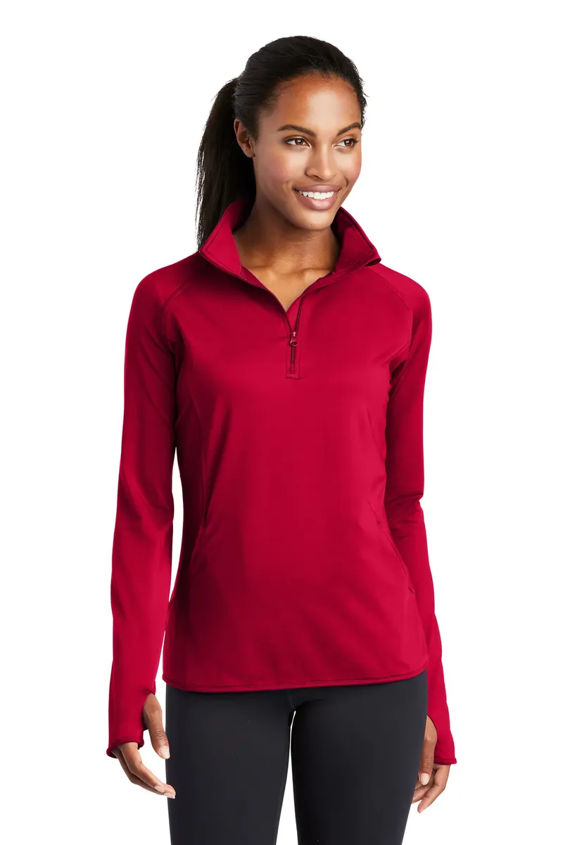 Sport-Tek® Women's Sport-Wick® Stretch 1/4-Zip Pullover. LST850 - additional view 3
