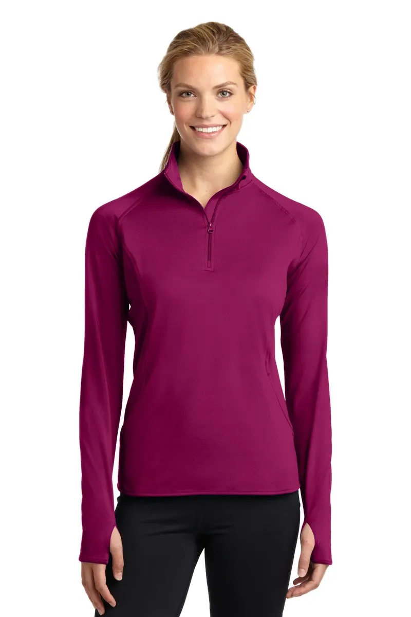 Sport-Tek® Women's Sport-Wick® Stretch 1/4-Zip Pullover. LST850 - additional view 1