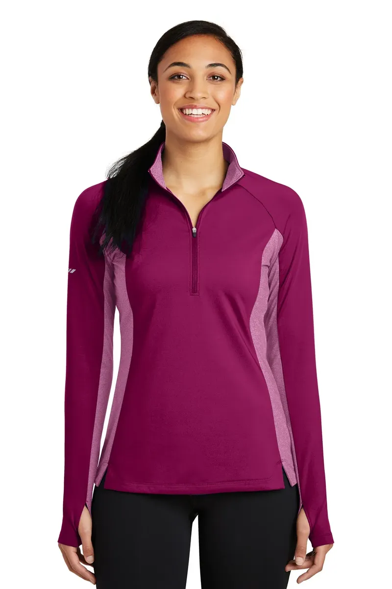 Sport-Tek® Women's Sport-Wick® Stretch Contrast 1/4-Zip Pullover. LST854 - additional view 4