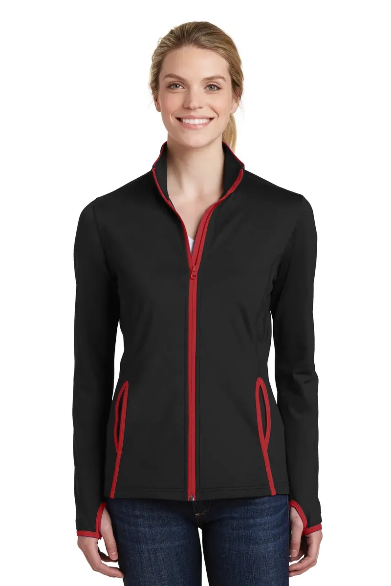 Sport-Tek® Women's Sport-Wick® Stretch Contrast Full-Zip Jacket.  LST853 - additional view 1