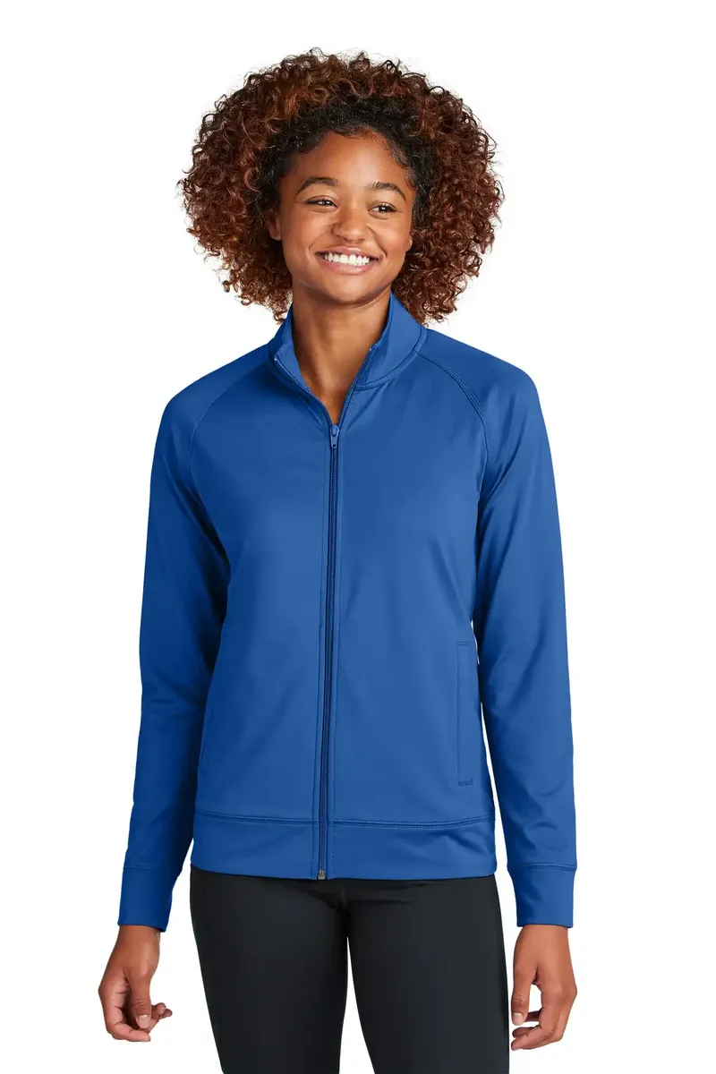 Sport-Tek® Women's Sport-Wick® Stretch Full-Zip Cadet Jacket LST857 - additional view 5