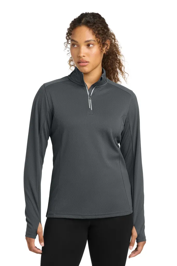 Sport-Tek® Women's Sport-Wick® Textured 1/4-Zip Pullover.  LST860 - additional view 4