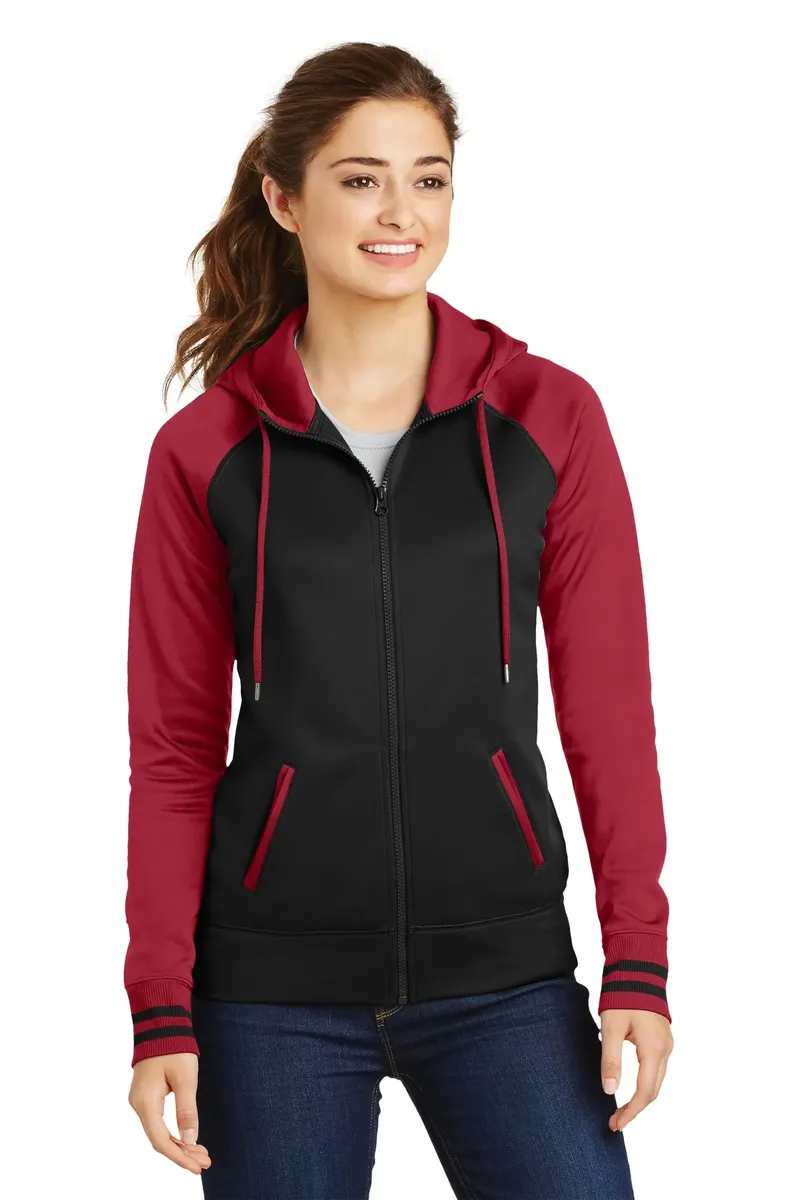 Sport-Tek® Women's Sport-Wick® Varsity Fleece Full-Zip Hooded Jacket. LST236 - additional view 3