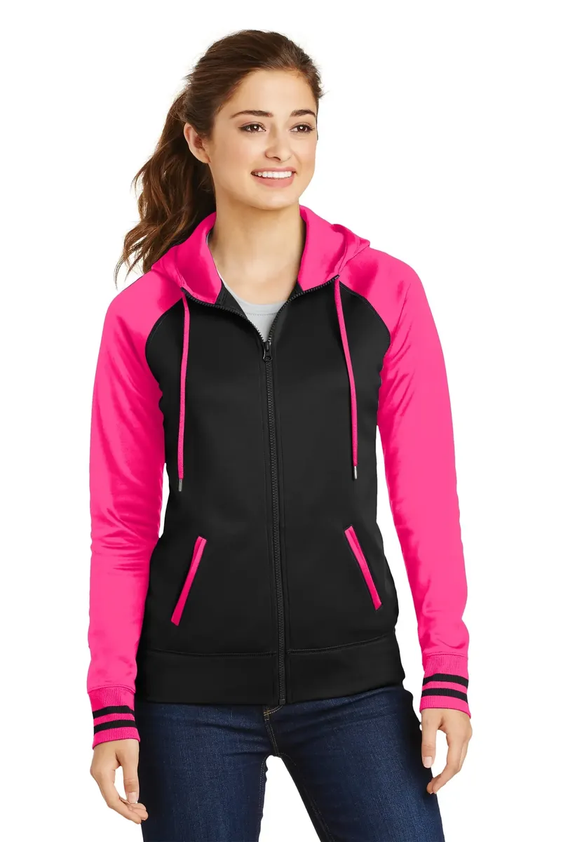 Sport-Tek® Women's Sport-Wick® Varsity Fleece Full-Zip Hooded Jacket. LST236 - additional view 1