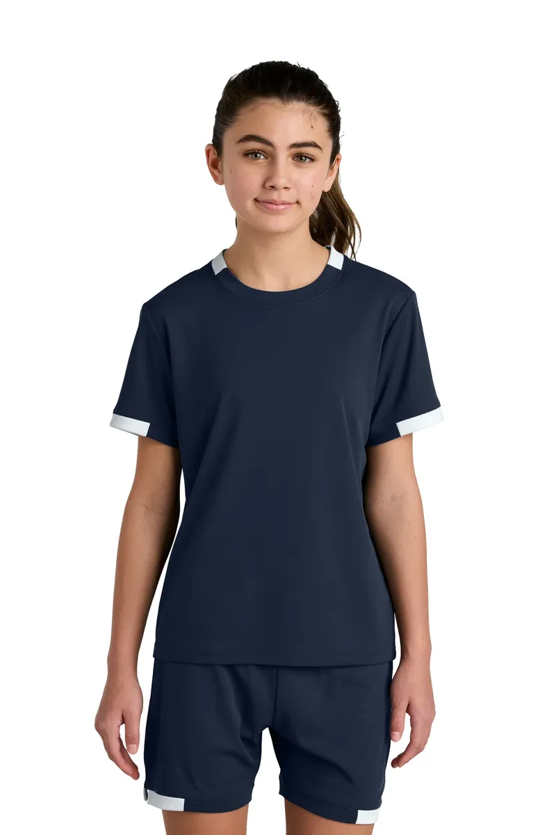 Sport-Tek® Youth Club Short Sleeve Crew YST440 - additional view 1