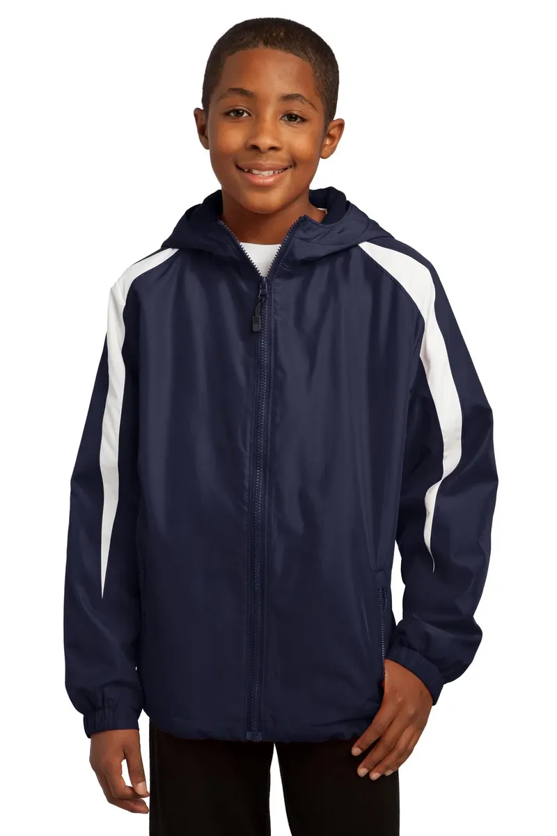 Sport-Tek® Youth Fleece-Lined Colorblock Jacket. YST81 - additional view 1