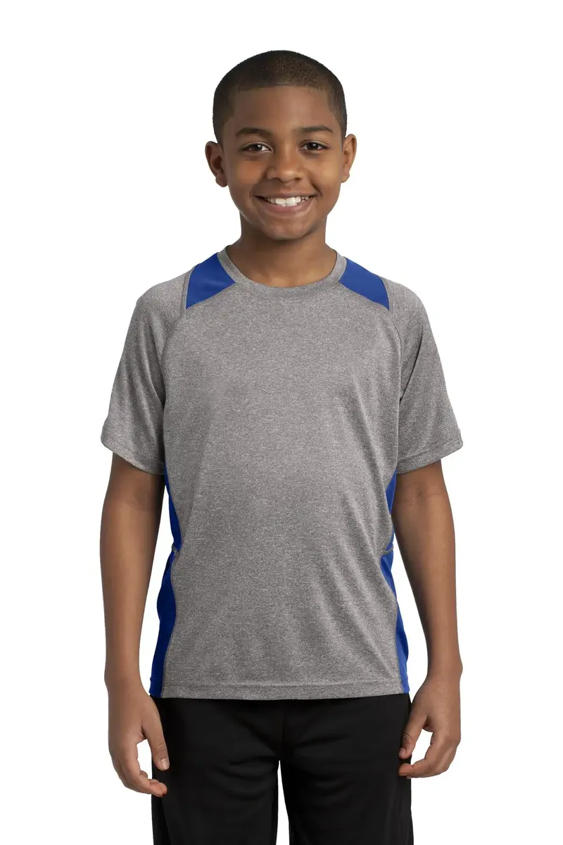 Sport-Tek® Youth Heather Colorblock Contender Tee. YST361 - additional view 5