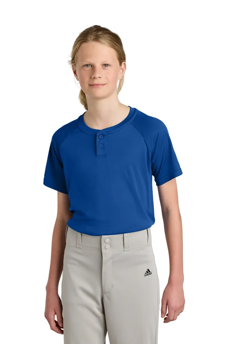 Sport-Tek® Youth PosiCharge® Competitor 2-Button Henley YST359 - additional view 4