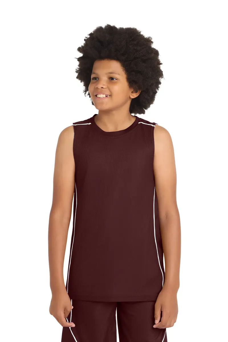 Sport-Tek® Youth PosiCharge® Mesh Reversible Sleeveless Tee. YT555