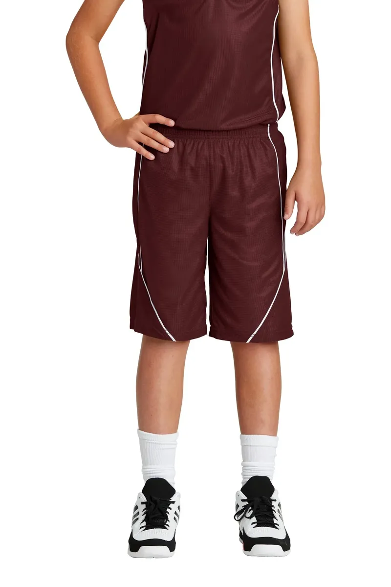 Sport-Tek® Youth PosiCharge® Mesh Reversible Spliced Short. YT565 - additional view 3