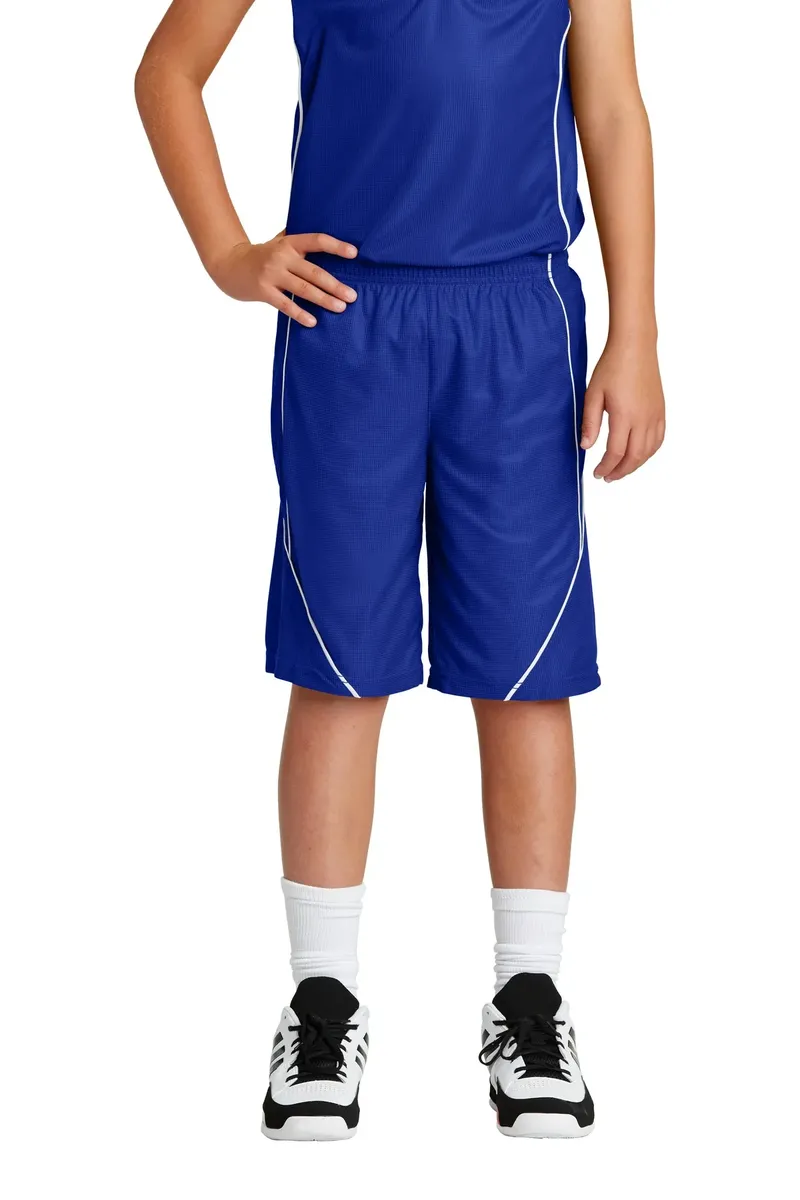 Sport-Tek® Youth PosiCharge® Mesh Reversible Spliced Short. YT565 - additional view 4