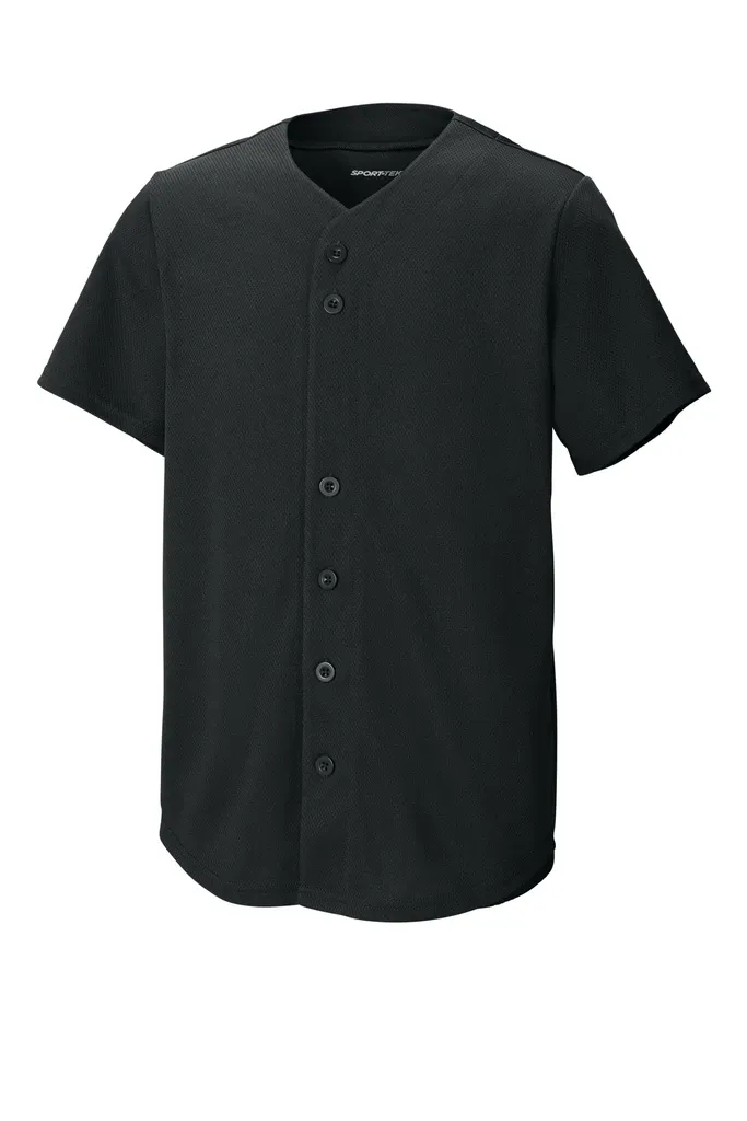 Sport-Tek® Youth PosiCharge® Tough Mesh Full-Button Jersey YST220 - additional view 4