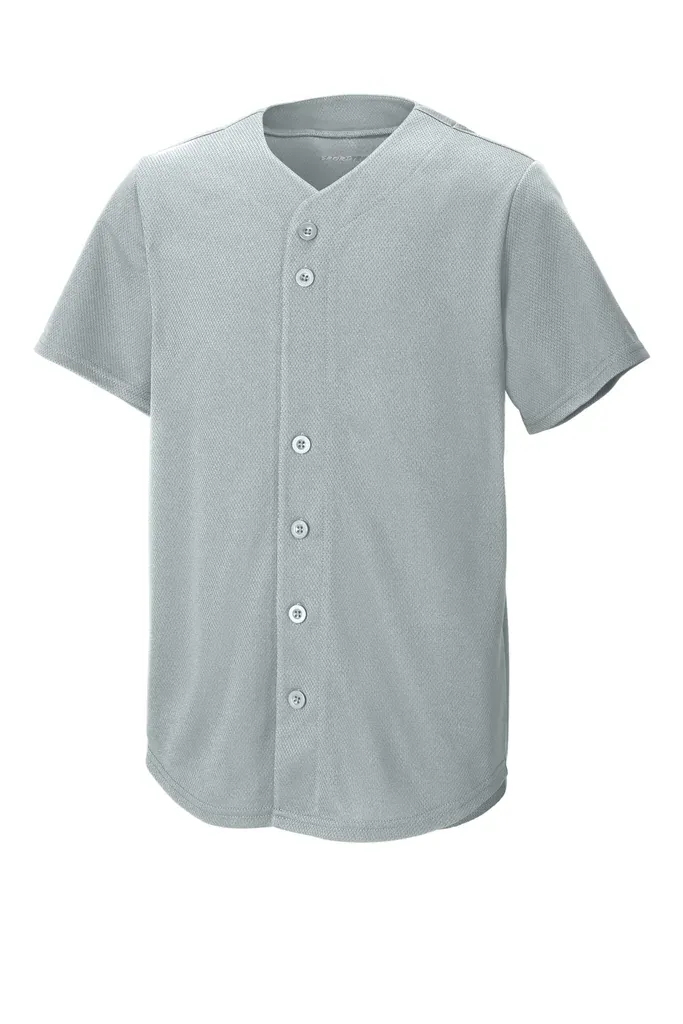 Sport-Tek® Youth PosiCharge® Tough Mesh Full-Button Jersey YST220 - additional view 1