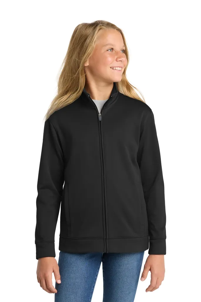 Sport-Tek® Youth Sport-Wick® Fleece Full-Zip Jacket.  YST241 - additional view 5