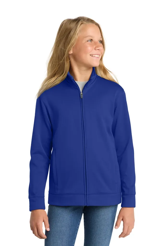 Sport-Tek® Youth Sport-Wick® Fleece Full-Zip Jacket.  YST241 - additional view 4